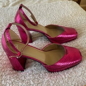 Nordstrom BP Metallic Pink Mary Jane Heels